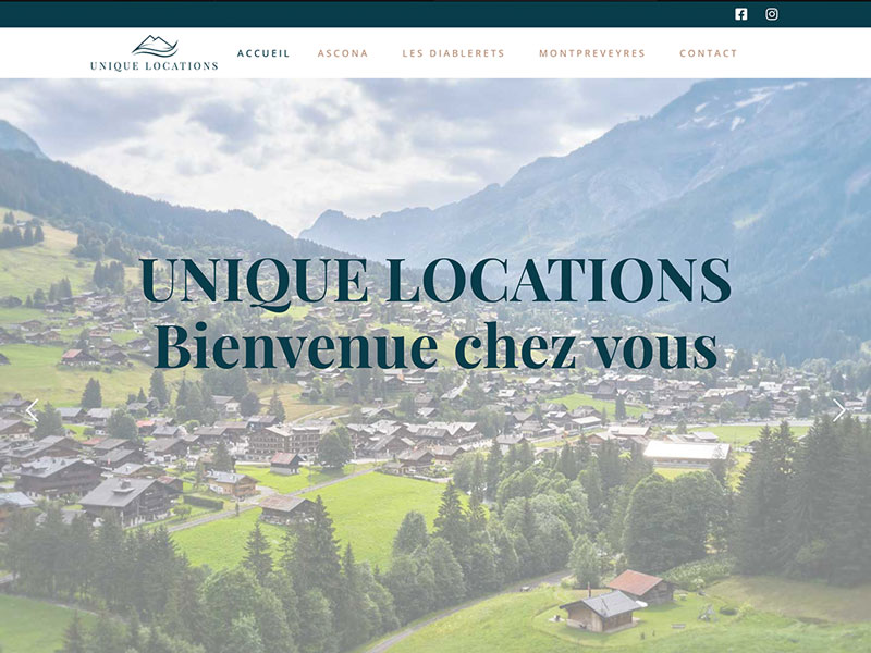 Site web Unique Locations